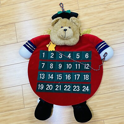 #ad Christmas Advent Countdown Calendar Round Stuffed Reindeer Plush Decoration 2002