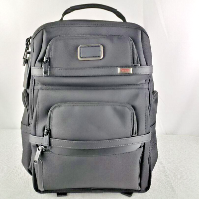 #ad Tumi Alpha 3 Alpha3 Backpack Ballistic Nylon Leather Black Men#x27;s Business Bag