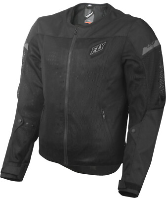 #ad FLY RACING FLUX AIR MESH JACKET BLACK MD #6179 477 4070 3