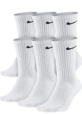#ad Nike Men#x27;s Socks Dri Fit Everyday Cushioned Training Athletic Socks 3pck Size L