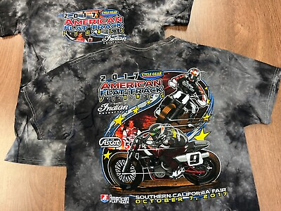 #ad 2017 AMERICAN FLAT TRACK FINALS 3XL T SHIRT DEADSTOCK INDIAN MOTORCYCLE TIE DYE