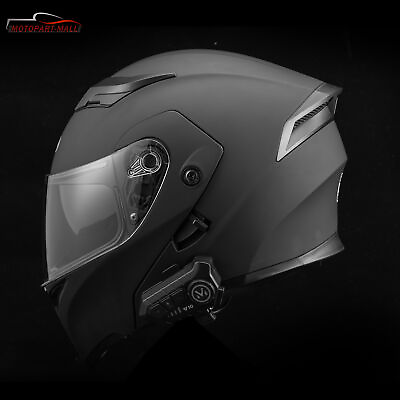 #ad Motorcycle Helmet DOT Full Face Dual Modular Flip Bluetooth Visor Moto Approved