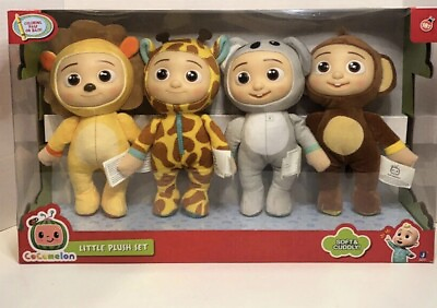 #ad Cocomelon Little Plush Set JJ Plush Lion Giraffe Monkey Koala Animals 8quot; Doll