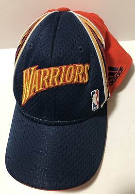 #ad Warriors NBA Adidas Baseball Cap Hat Small Vintage One Size Fits All Orange Blue