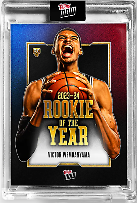 #ad 2023 24 Topps Now Rookie of the Year #VW 6 Victor Wembanyama RC SEALED PRESALE