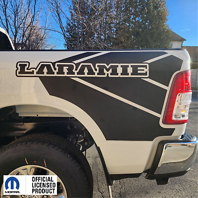 #ad 2019 2024 2500 Ram Laramie Bed Graphics With Laramie Vinyl Decals Stickers Bed