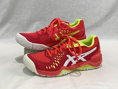 #ad Asics Gel Challenger Tennis Shoes Pink Lime Green Women’s Size 6