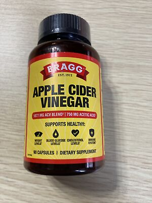 #ad Bragg Apple Cider Vinegar Immune amp; Weight Management Support 90 Caps Exp 01 25