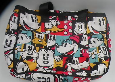 #ad Disney Store Large Tote Bag w Handles w Minnie Mickey Goofy Donald Pluto