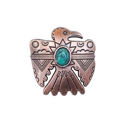 #ad Thunderbird Concho With Turquoise Stone
