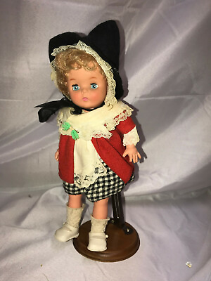 #ad Vintage RODDY DOLL England Checkered Shorts Shoes Working Eyes FREE SHIPPING