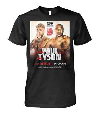 #ad Jake Paul vs Mike Tyson Battle 2024 Poster Men#x27;s Unisex Shirt S 5XL