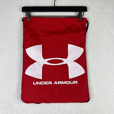 #ad Under Armour Drawstring Backpack Mens One Size Red Black Outdoors Sackpack