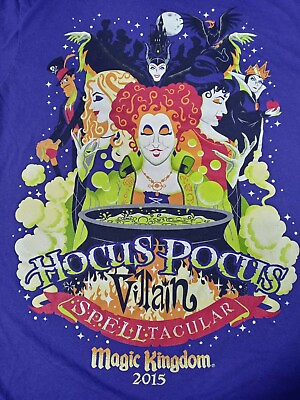 #ad Disney Parks Hocus Pocus Villain Spelltacular Magic Kingdom 2015 Purple TShirt S