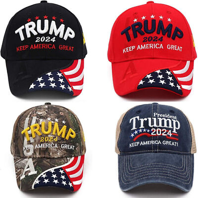 #ad Trump 2024 Hat KAG USA Flag Camo America Great Embroidered Baseball Cap A NEW