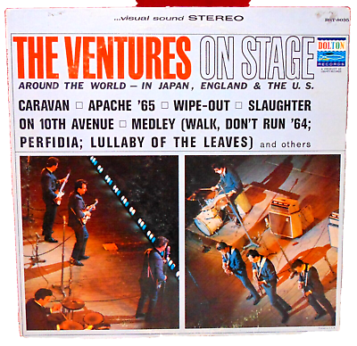 #ad The Ventures – On Stage 1965 Dolton Records Surf Rock N Roll Vinyl LP VG F S