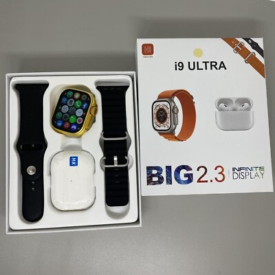 #ad Smart Watch Set With Headphones Bluetooth black