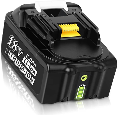 #ad BL1860 6.0Ah Replacement Lithium Ion Battery for Makita 18V Battery BL1850B BL1