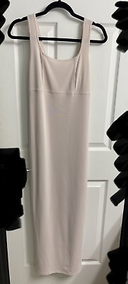 #ad Sexy Long Beige Spandex Dress Split In The Back