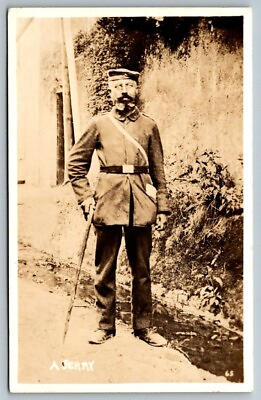 #ad RPPC WW1 A Jerry German Soldier Real Photo Postcard