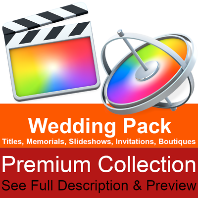 #ad Wedding Pack Final Cut Pro X Apple Motion Titles Slideshows Invitations Art 2024