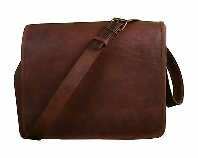 Womens New Genuine Vintage Leather Shoulder Bag Laptop Satchel Messenger 17 inch $51.17