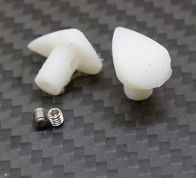 #ad Teardrop Wing Buttons for Team Associated RC10 Goldpan Buggy Vintage White Black