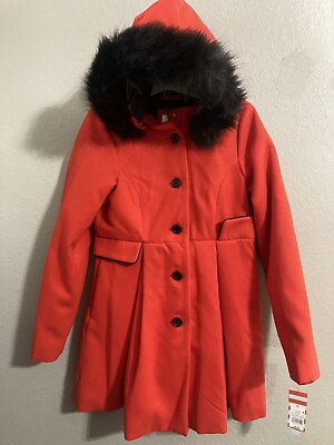 #ad Girls#x27; Faux Fur Lined Hooded Jacket Cat amp; Jack™ XL 14 16 Red Riding Hood