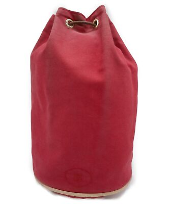 #ad Auth HERMES Matelot Porosion Purse Bucket amp; Drawstring Bag #4011 Red Cotton