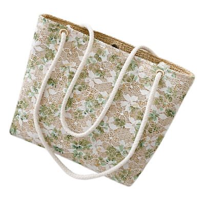 #ad Beach Bag Straw Shopping Ladies Tote Handbags Purse for Women