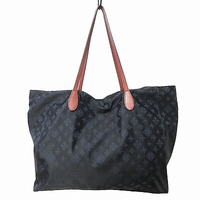 #ad Russet Tote Bag Handbag Carry All Over Pattern Black 1106 Ladies