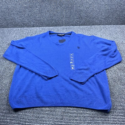 #ad Polo US ASSN Sweater XL Mens Blue Long Sleeve V Neck NWT