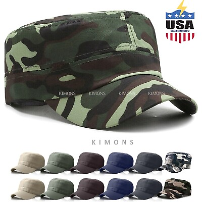 #ad Men Cap Army Hat Cadet Castro Military Patrol Baseball Summer Camo Camouflage AC