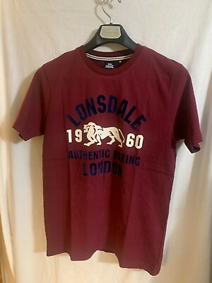 #ad New with tag Lonsdale London Mens Size M zinfandel Short Sleeve T Shirt