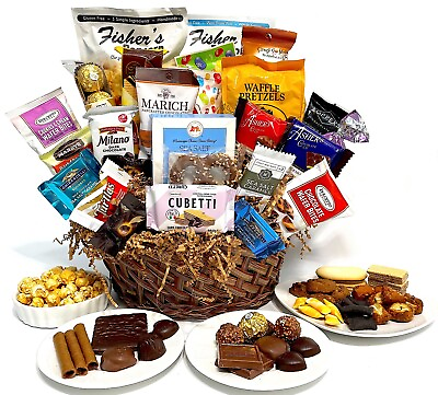 #ad Premium Gourmet Gift Basket Hand Crafted with chocolate cookies and candy
