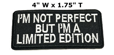 #ad I#x27;m A Limited Edition Patch Embroidered DIY Iron On Applique Biker Funny Sayings