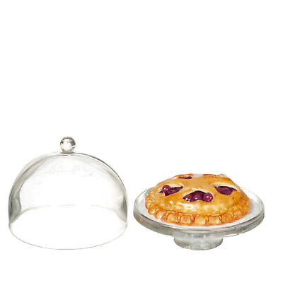 #ad Dollhouse Miniature Display with Cherry Tart