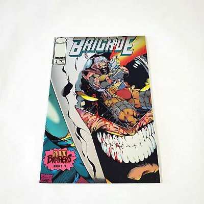 #ad Brigade #2 Foil Cover Image Comic Book Rob Liefeld Vol. 2 June 1993 1st Print