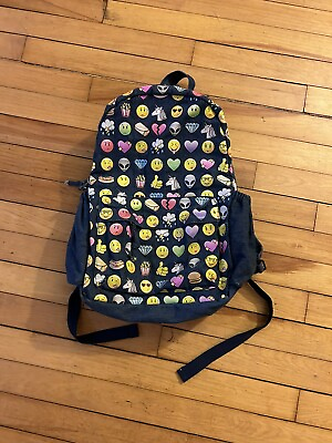 #ad Emoji Backpack Blue Yellow