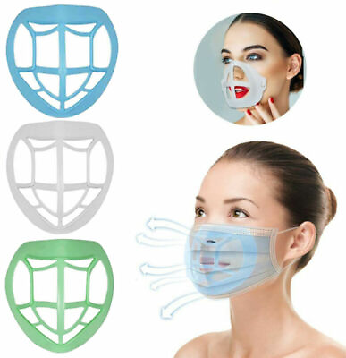 #ad Washable 3D Face Mask Bracket Soft Inner Support Frame Holder Breathing Space