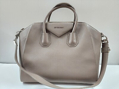 #ad **AUTHENTIC** Givenchy Antigona Bag Medium Toupe Box Leather MSRP $2650