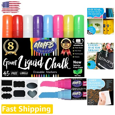 #ad Versatile Liquid Chalk Markers Non Toxic 15mm Tip Ideal for Businesses