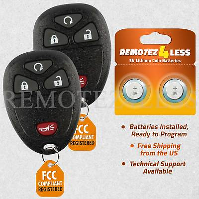#ad 2 For 2007 2008 2009 2010 2011 2012 2013 GMC Sierra 1500 2500 Remote Car Key Fob