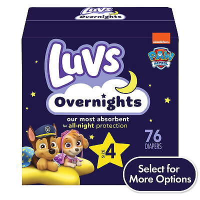 #ad Overnights Diapers Size 4 76 Count Select for More Options