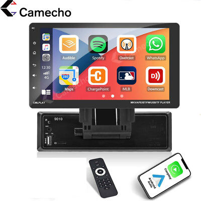 #ad 9quot; Single Din Car Stereo Apple Carplay Android Auto Bluetooth Touch Screen Radio
