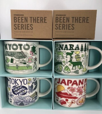#ad KYOTO NARA TOKYO Japan Starbucks coffee Cup Mug 14oz Been There Series NEW