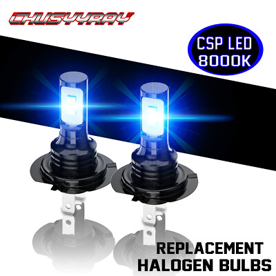 #ad H7 Ice Blue 8000K Super Bright 8000LM LED Headlight Bulbs Kit High or Low Beam