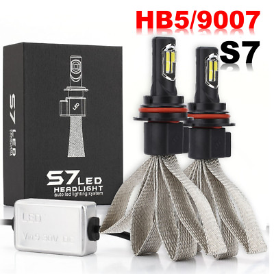 #ad 9007 HB5 LED 72W 8000LM Headlight Kit Fanless High Low Beam Power Bulbs 6000K