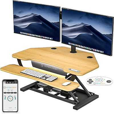 #ad VERSADESK Smart Corner Standing Desk Converter PowerPro Height Adjustable