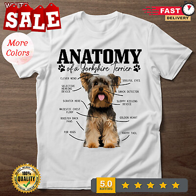 #ad Anatomy Of A Yorkshire Terrier Funny Cute Dog Yorkie Mom Dad T Shirt Dog Lov...